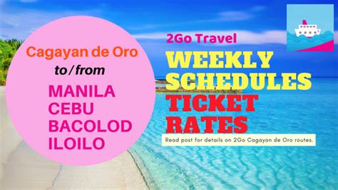 cagayan de oro to iloilo ferry schedule and fare|ILOILO TO CAGAYAN DE ORO by Ferry (Vice Versa .